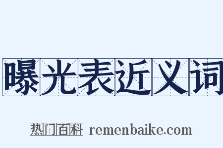 曝光表近义词是什么意思的图片
